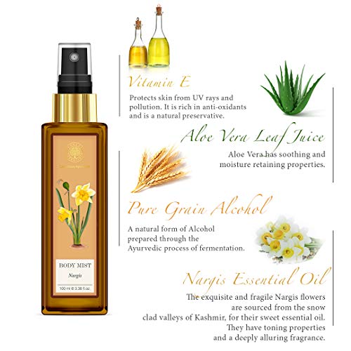 Forest Essentials Body Mist, Nargis, 100Ml