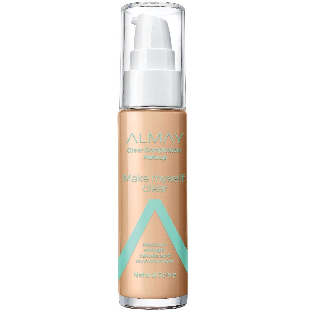 Almay Clear Complexion Makeup, Matte Finish Liquid Foundation with Salicylic Acid, Hypoallergenic, Cruelty FreeFragrance Free, 