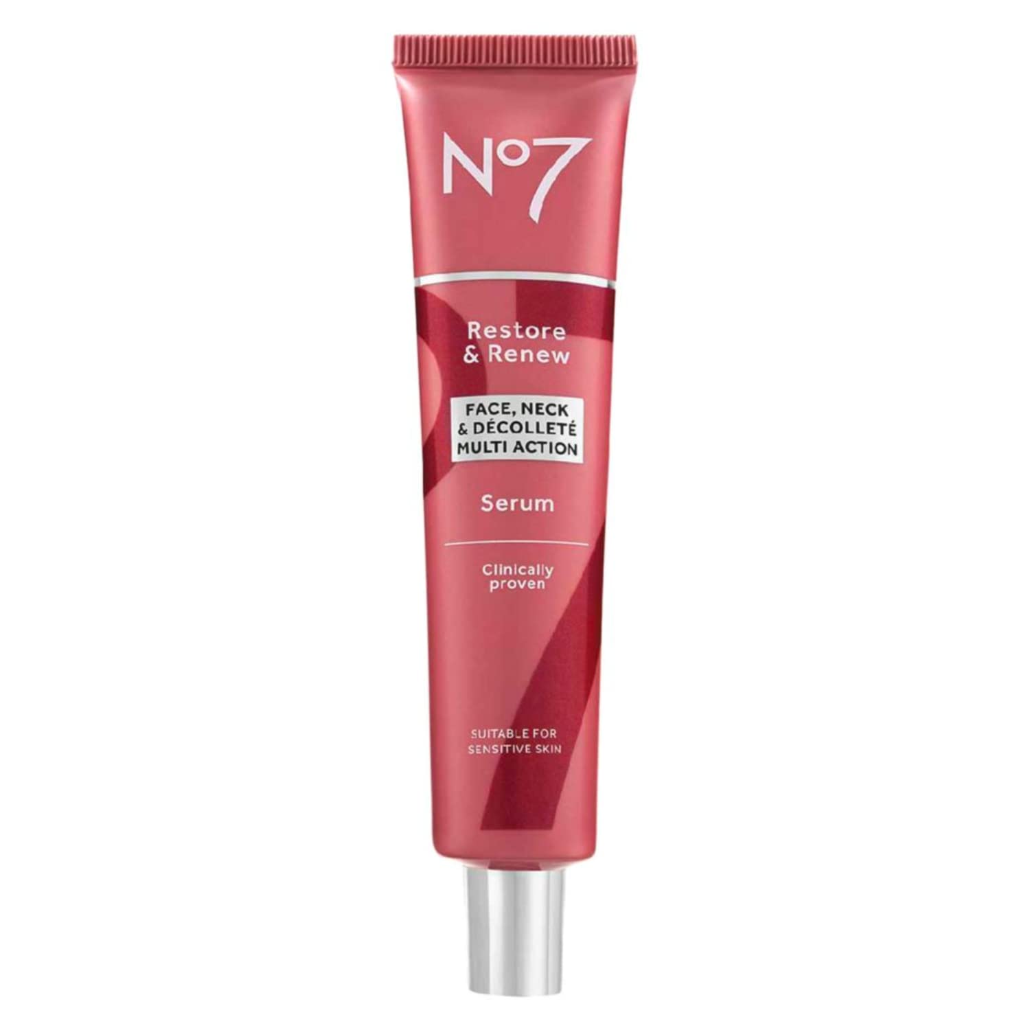 No7 Restore & Renew Face & Neck Multi Action Serum - Anti-Aging Retinol Serum For Deep Wrinkle Repair - Collagen Serum Formulate