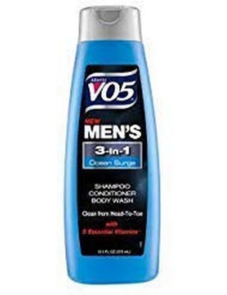 Vo5 Alberto Men 3 In 1 Fresh Ocean Surge - 3 In 1 Shampoo Conditioner And Body Wash - With 5 Oils And 5 Vitamins - Energizing Oc