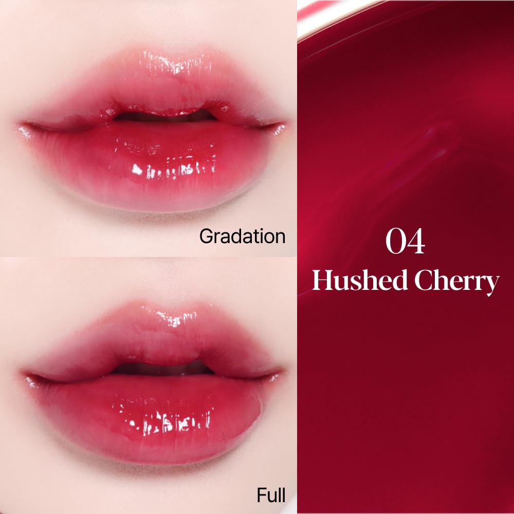 Espoir Couture Lip Tint Glaze #4 Hushed Cherry 0.19Oz | Volumizes & High-Shine Lip Plumper | Long-Lasting Vibrant Color | Thicke