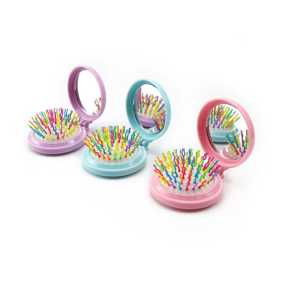 Nyamah Sales Comb And Makeup Mirror Set Casual And Travelling Use For Women And Girls, Gift For Girls (Multicolor, Pack Of 1)