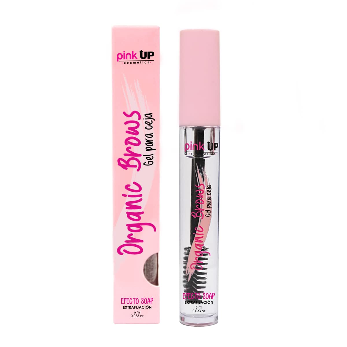 PINK UP Organic Brows| Eyebrow Gel | Brow Gel| Clear Mascara | Transparent gel to comb the eyebrows| Provides definition and vol