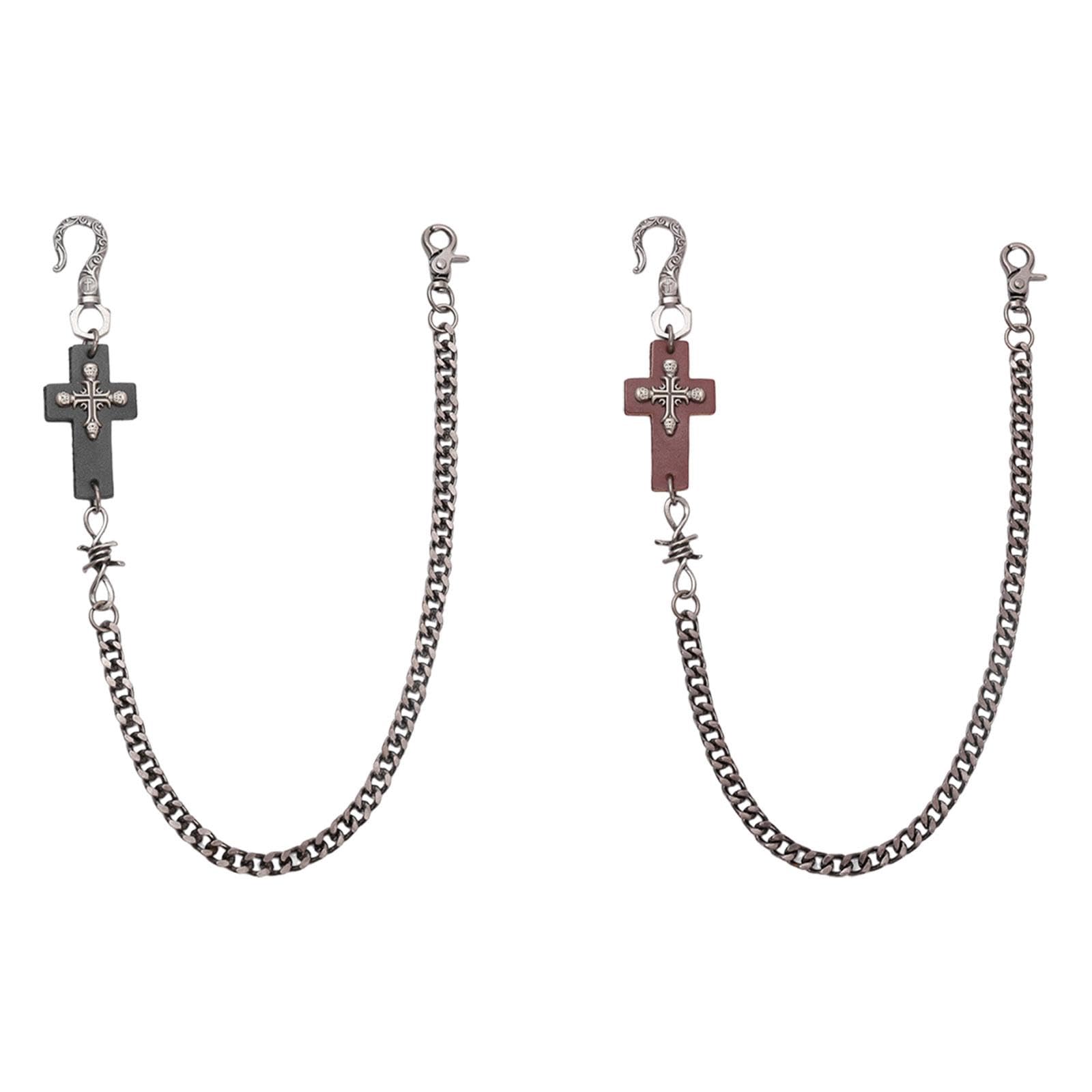 Heavenglow Pants Chain Fashion Goth Accessories Cool Versatile Men Women Trousers Chain Black | | | Wallets