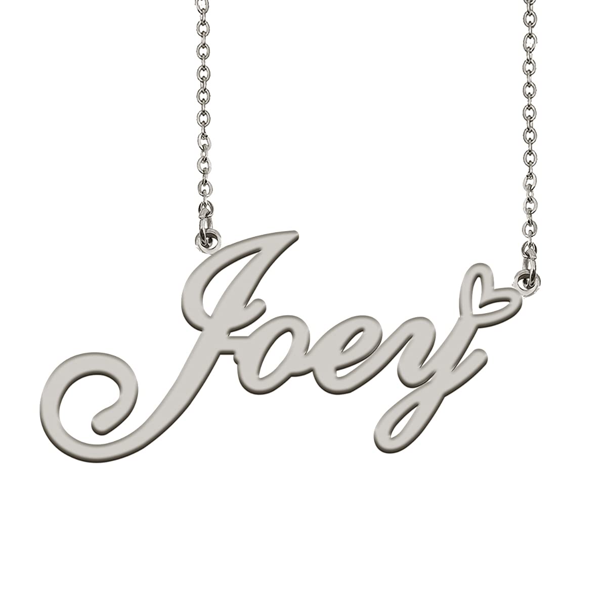 Heart Name Necklace for Women Silver Joey Ideal