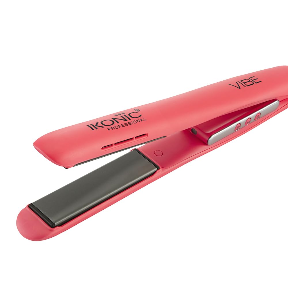 Ikonic Professional Vibe Hair StraightenerPeach| Straightener With Ai Technology| Ceramic Floating Plates| Ionic Technology| Ea