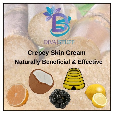 Diva Stuff Extreme Crepey Skin Body & Face Cream With Hyaluronic Acid, Alpha Hydroxy and More (Vanilla)