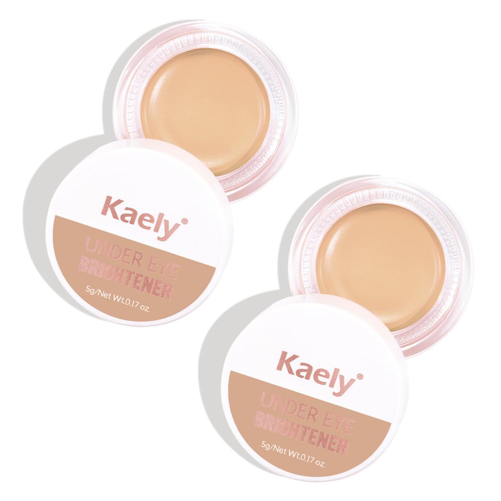 Kaely 2Pcs Under Eye Brightener, Conceal Brighten Dark Circles, Color Correcting Pot Concealer For Dark Circles, Corrector De Oj