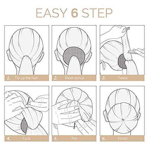 Hair Bun Shaper Set,Teenitor 4 Hair Pcs Donut Bun Maker(Extra-Large, Medium, Small) With Bobby Pins Blonde 20Pcs, Doughnuts Ring