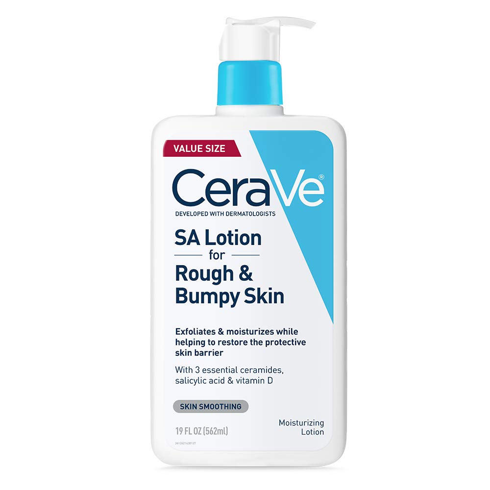 CeraVe SA Lotion for Rough & Bumpy Skin | Vitamin D, Hyaluronic Acid, Lactic Acid & Salicylic Acid Lotion | Fragrance Free & All