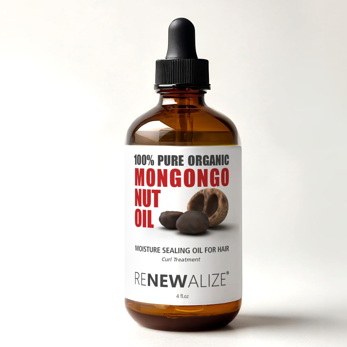 Renewalize Organic Mongongo or Manketti Nut Oil | Seals in Moisture and Protects Curly Hair from Heat | 100% Pure Cold Pressed M