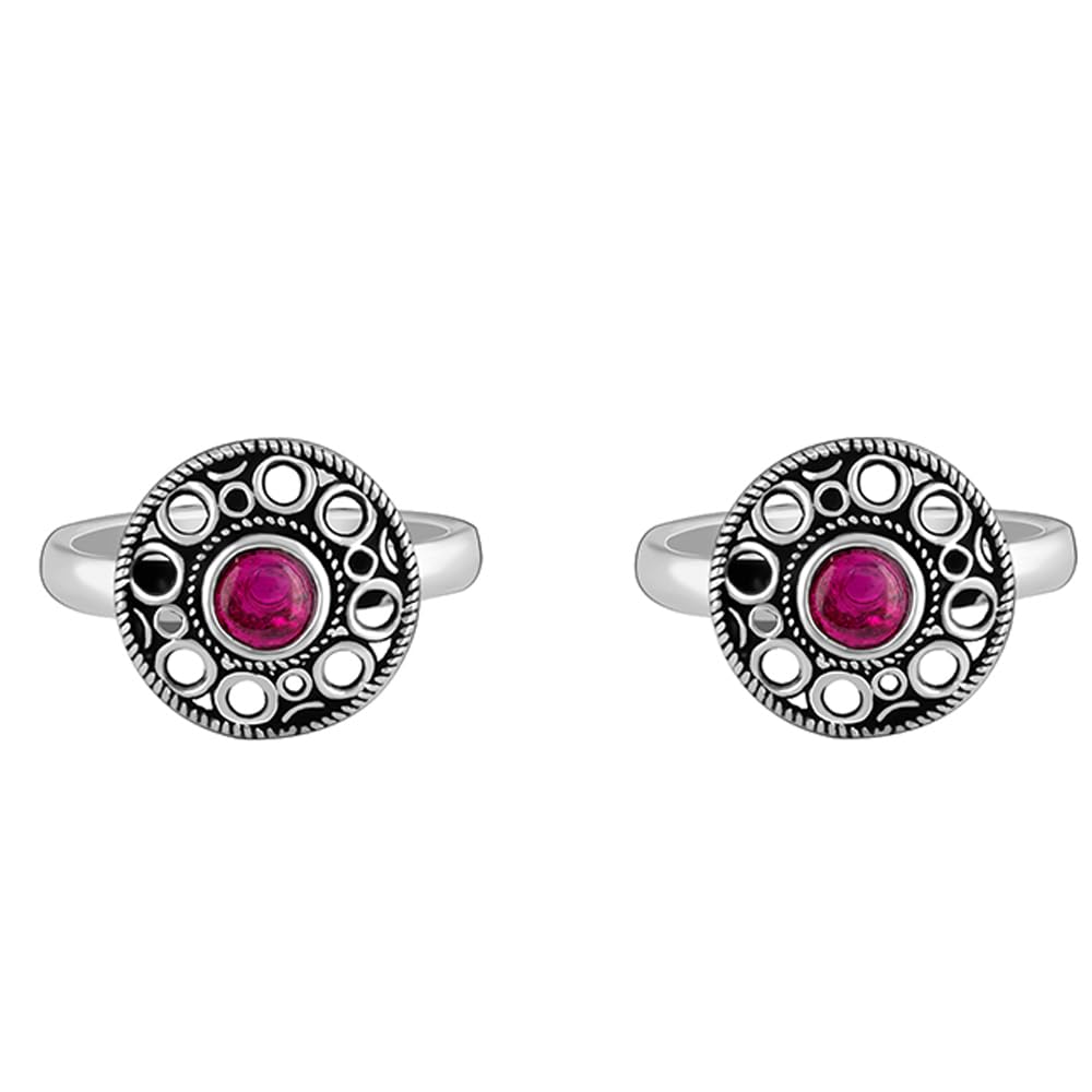 Giva 925 Oxidised Silver Twilight Toe Rings, Adjustable| Toe Rings For Women And Girls | With Certificate Of Authenticity And 92