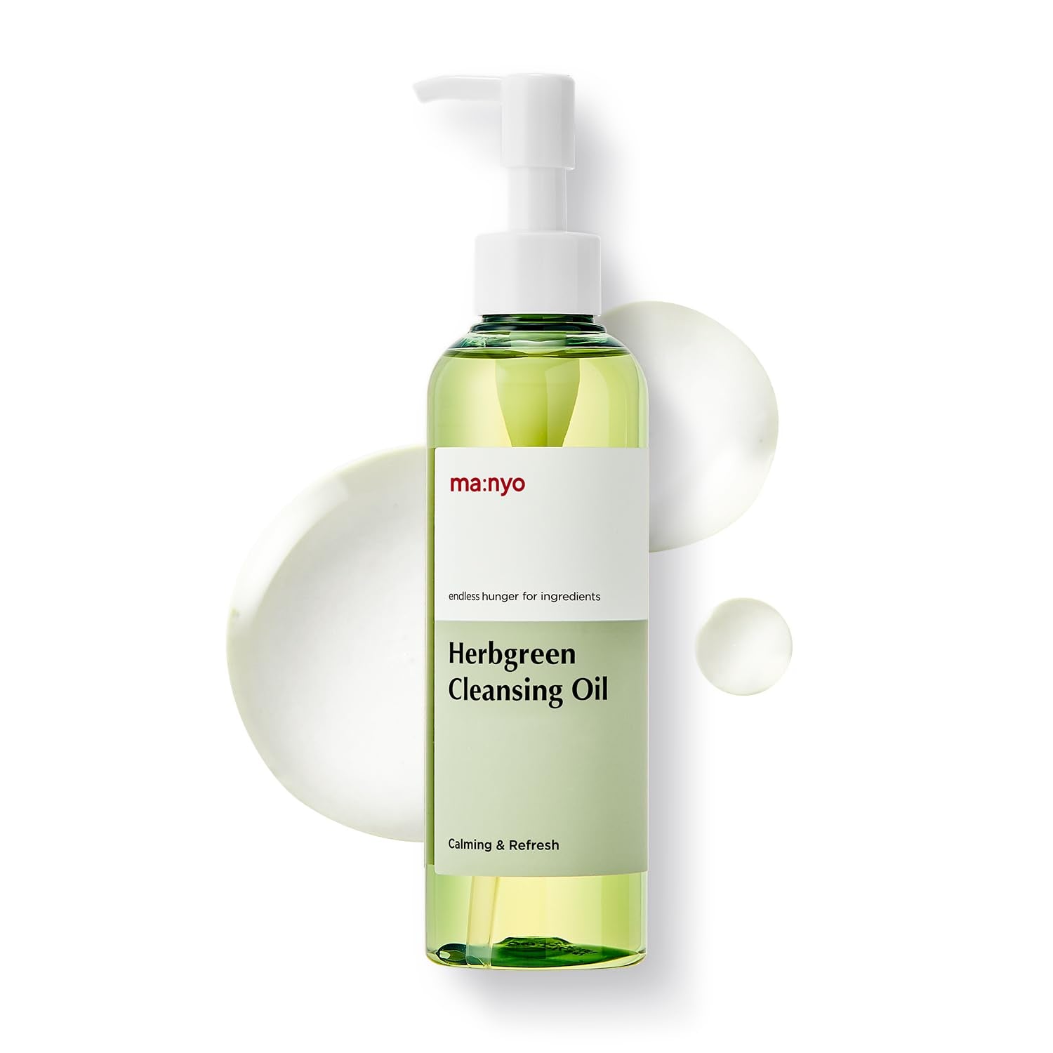 Ma:Nyo Herb Green Cleansing Oil Korean Facial Cleanser, Daily Makeup Remover For Women, Effective Cleansing Without Clogging Por