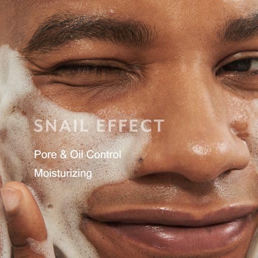 Mizon Snail Repairing Foam Cleanser, Snail Mucin Face Wash, Soft Face Cleanser For Pores And Blackheads, Moisturizing Formula, K