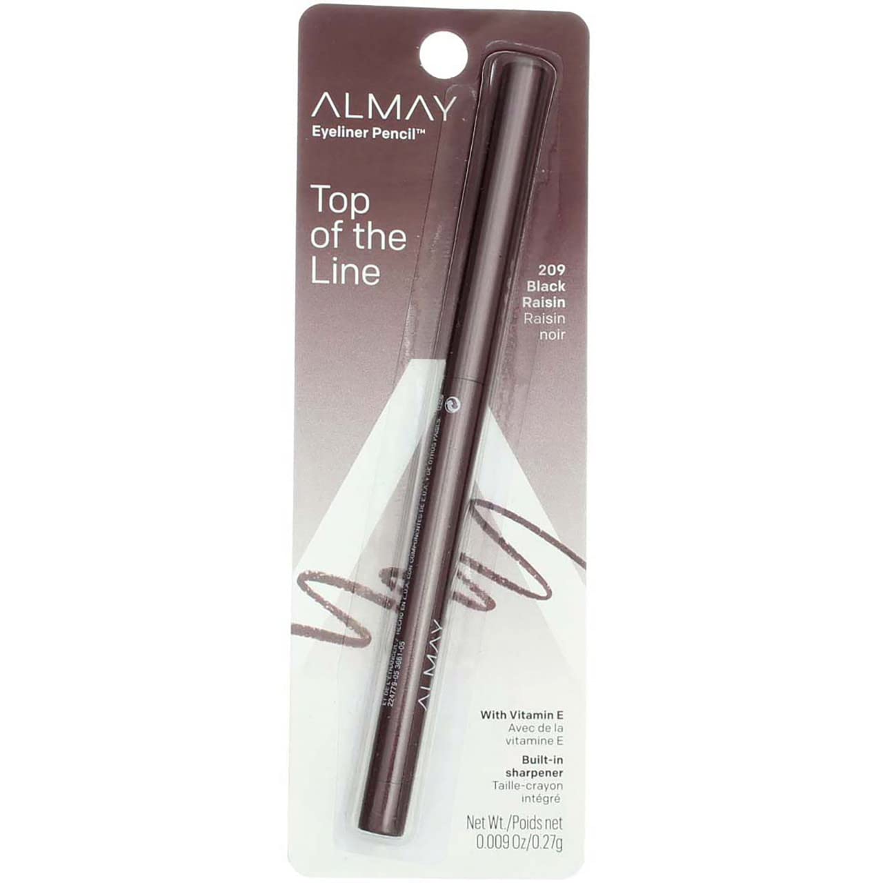 Almay Intense i-Color Liner, Black Raisin [209], 0.009 oz, Pencil