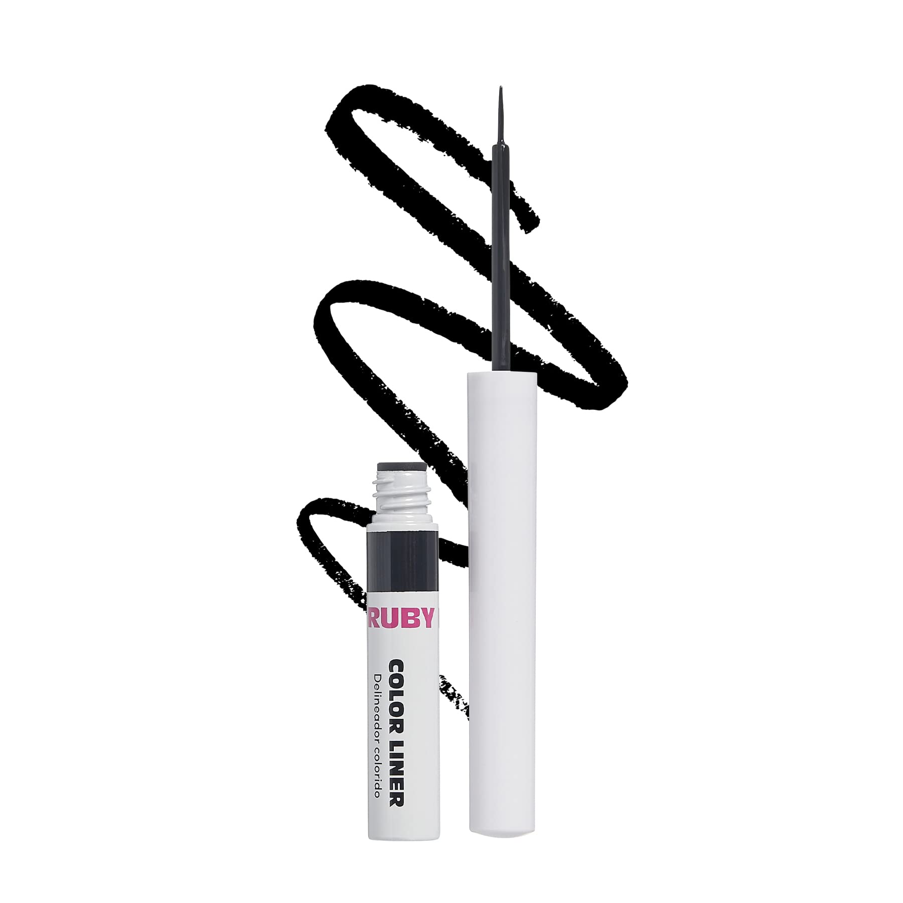 Ruby Kisses Color Liquid Eyeliner Water Resistant Long Lasting Eyeliner 3 Ml (0.10 Fl.Oz.) (Black)