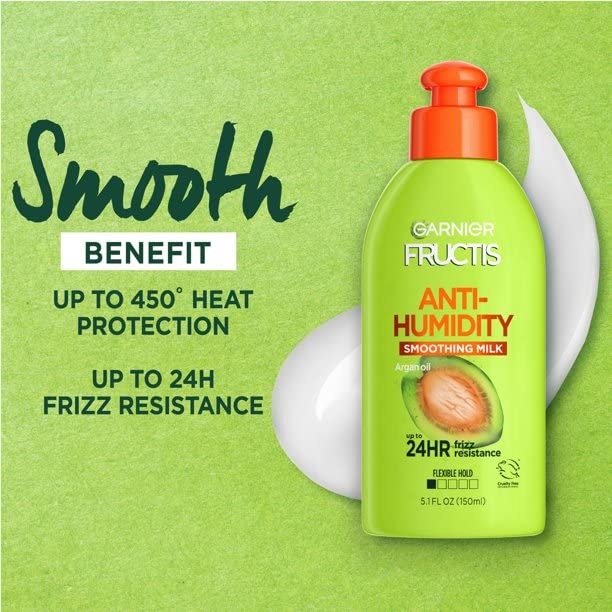Garnier Fructis Style Anti-Humidity Smoothing Milk 5.10 oz (Pack of 6)