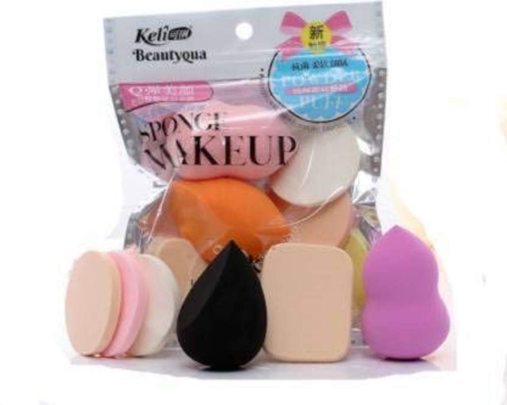 WomenS & GirlS Makeup Cotton Pad Applicator, Foundation Makeup Blender, Powder Buff Sponge, Cosmetic Puff  Multicolour  (Pac
