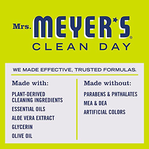 Mrs Meyers Hand Soap Refill, Made with Essential Oils, Biodegradable Formula, Lemon Verbena, 33 fl oz
