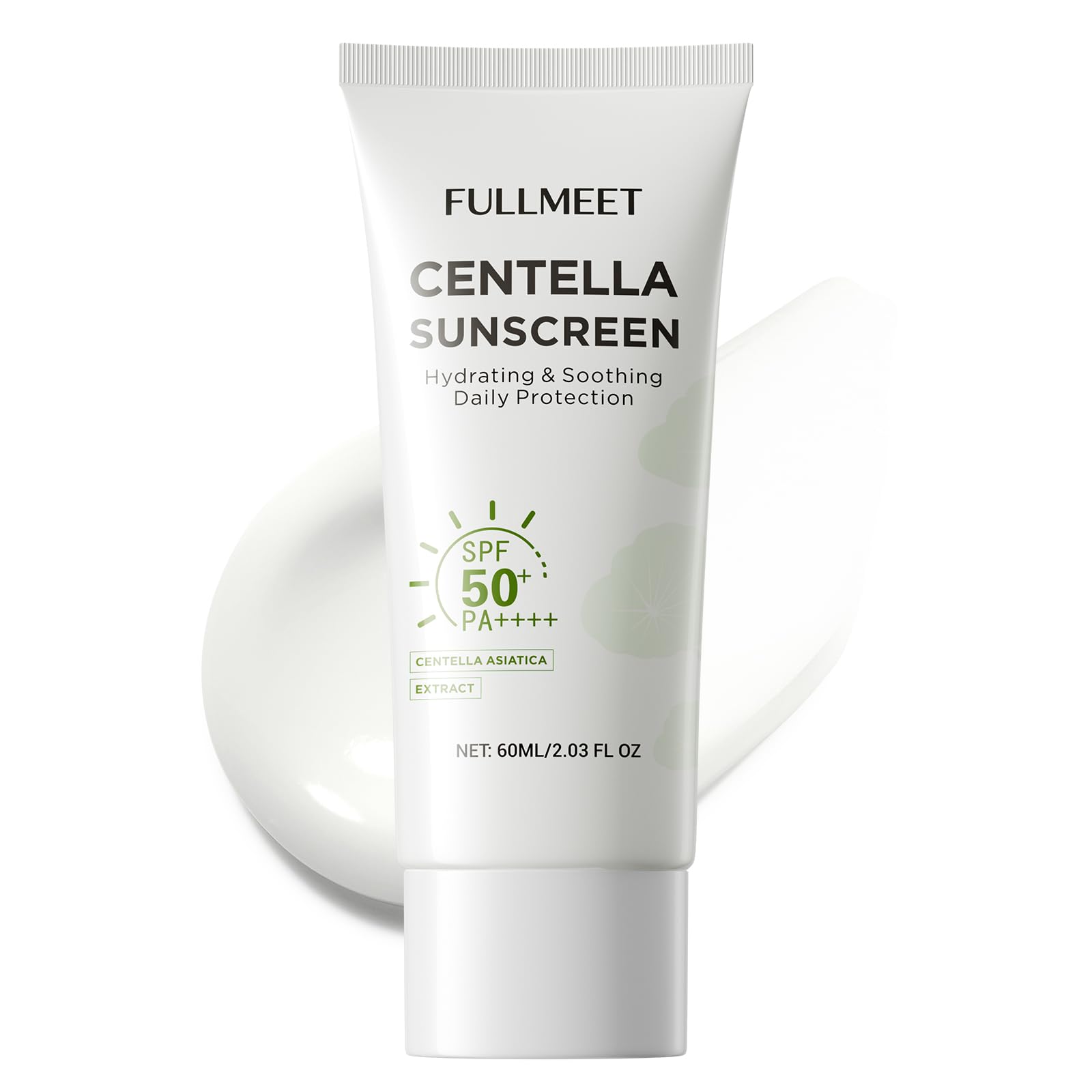Centella Calming Sunscreen SPF50 PA++++, Matte & No White Cast Moisture Facial Sunscreen with Centella Asiatica, Korean Sunscree