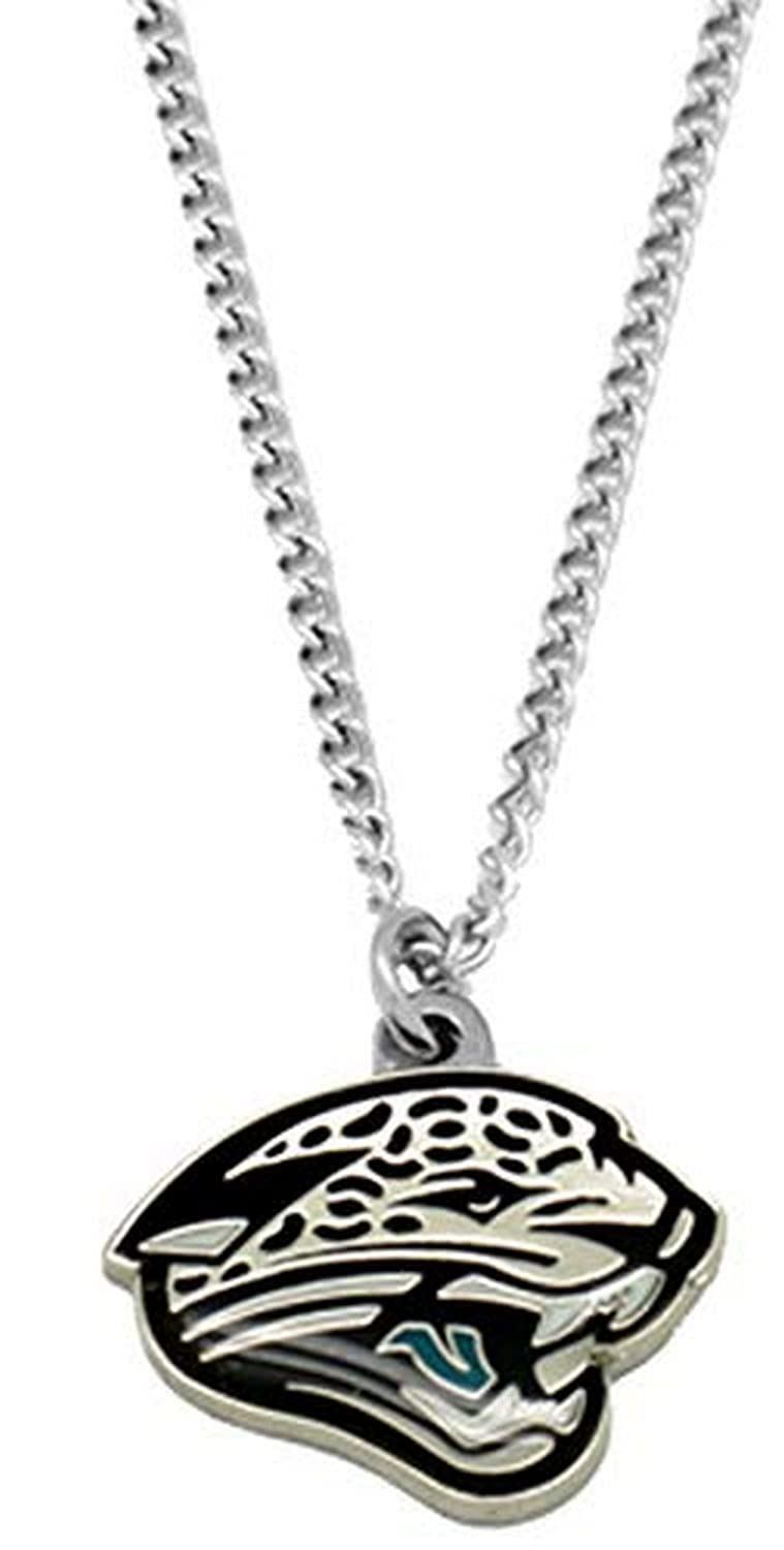 Aminco NFL Jacksonville Jaguars Team Logo Pendant Necklace, Silver, 4