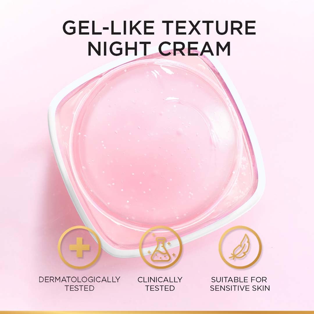 L'Oreal Paris Glycolic Bright Glowing Night Cream, 15ml |Overnight Brightening Cream with Glycolic Acid that Visbily Minimizes S