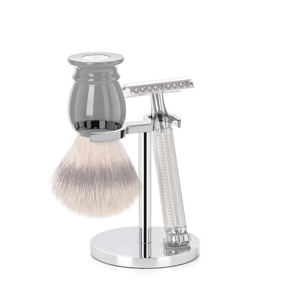 Mhle Universal Stand For Razors & Shaving Brushes | Shave Accessory | Chrome Modern Design