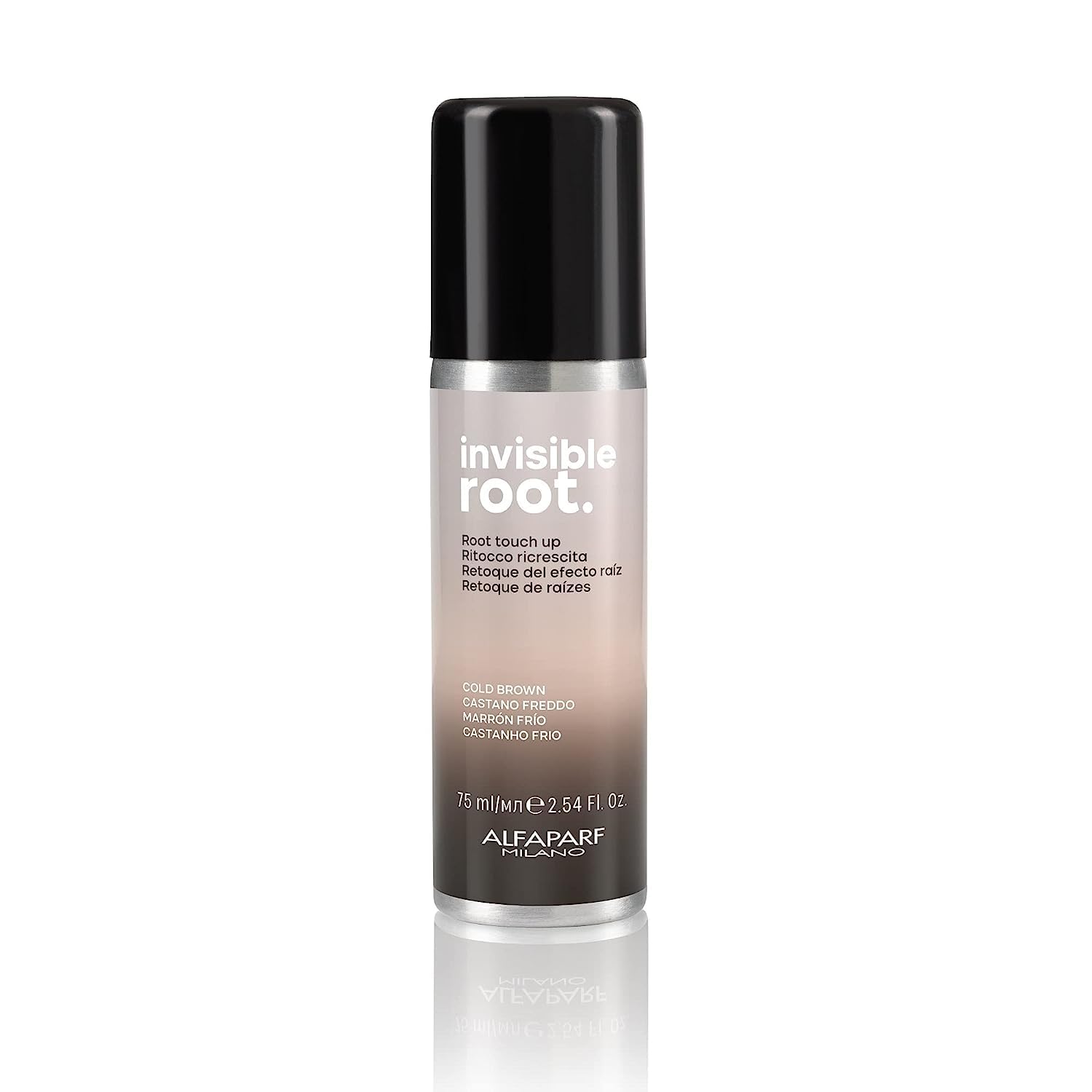 Alfaparf Milano Invisible Root Touch Up Spray - Cool Brown - Temporary Hair Color Spray - Root Concealer - Cool Brown Hair Color