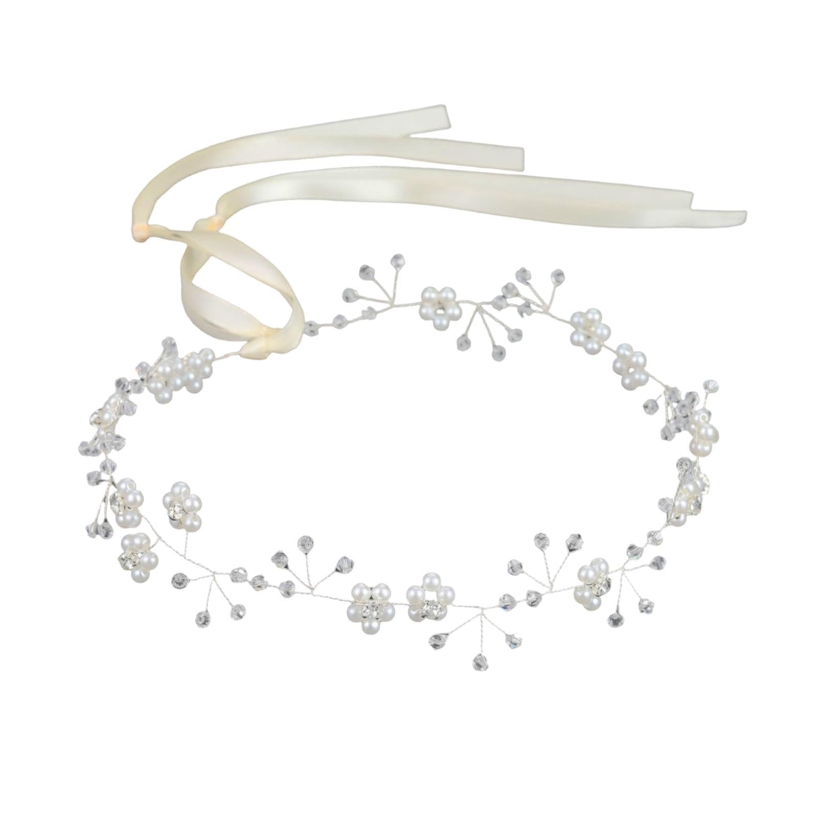 ATORSE?Womens Headband Elegant Hair Accessories Engagement Anniversary Fancy Dress with Ribbon