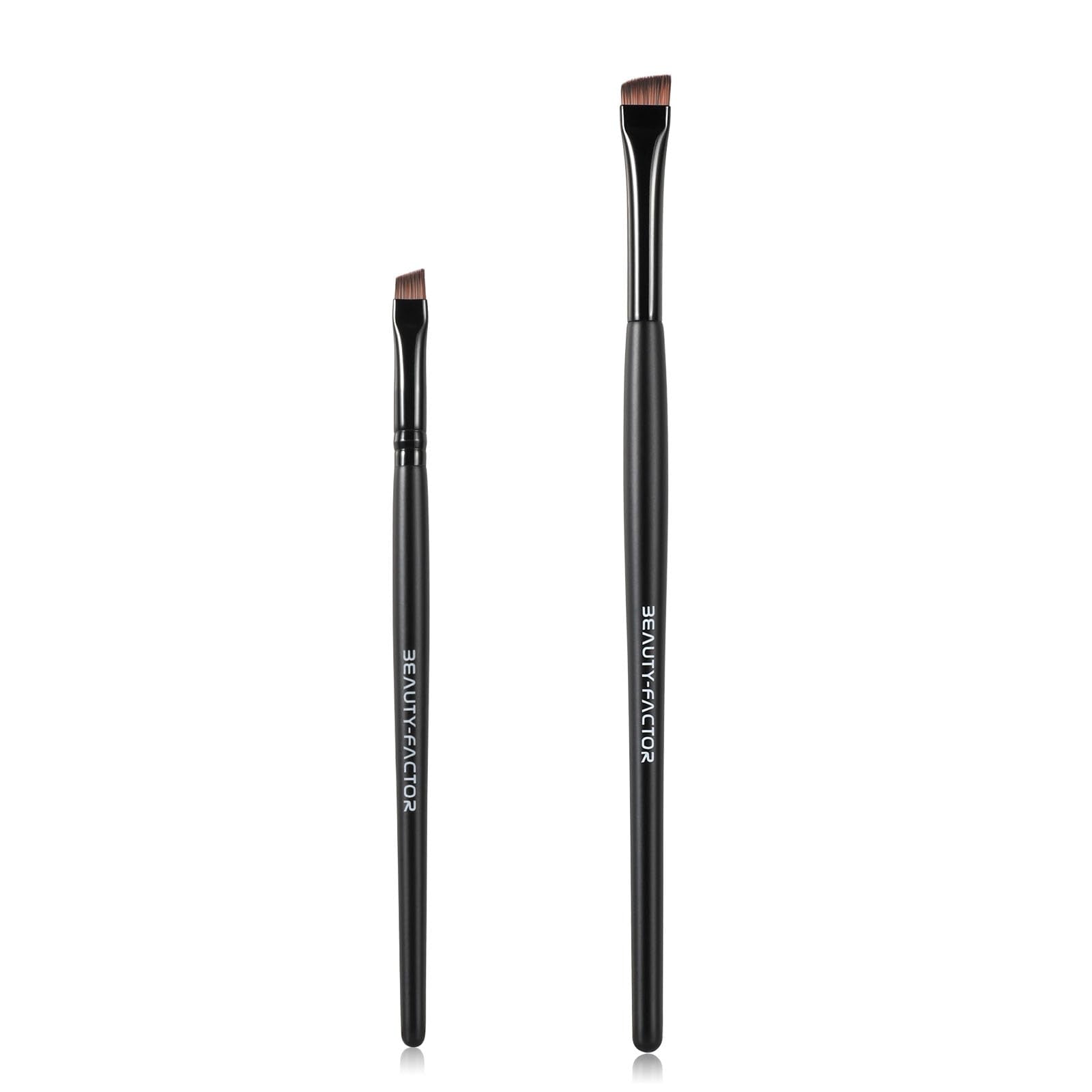 Fine Angled Eyeliner Brush Set - Ultra thin Eye Liner & Eyebrow Brush - Precision Point Eye Brow Makeup Brushes Sets for Smooth 