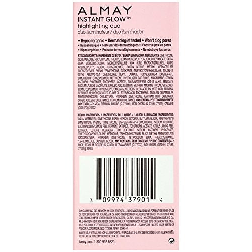 Almay Instant Glow Highlighting Duo, Soft Glow, 0.1 Fl. Oz. Highlighter Makeup