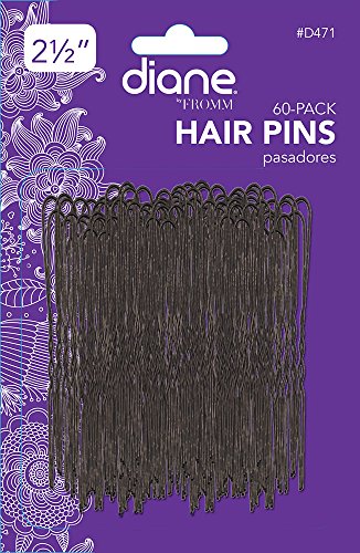 Diane Hair Pins, Black, 2.5