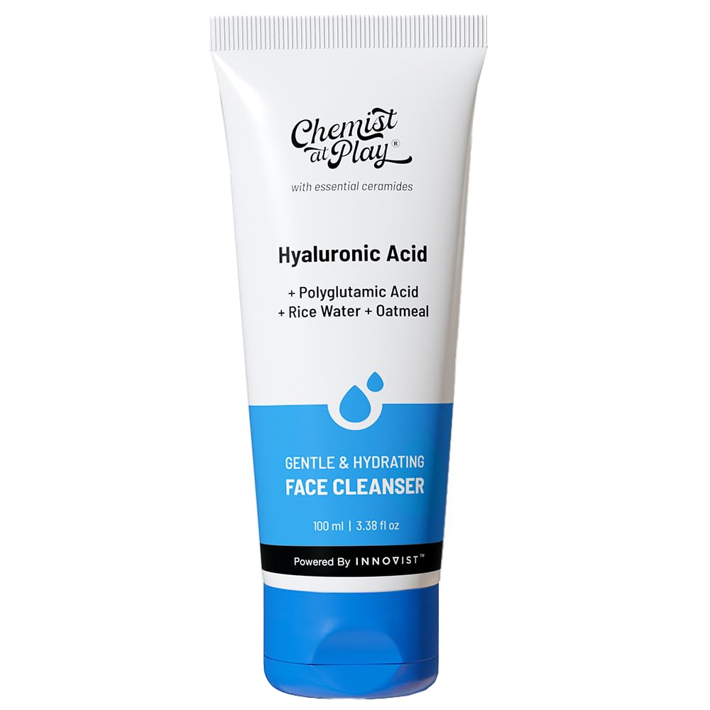 Chemist At Play Gentle & Hydrating Face Cleanser | Hydrates Dull & Dry Skin | Enriched With Vitamin E, Rice Water & Oatmeal | Re