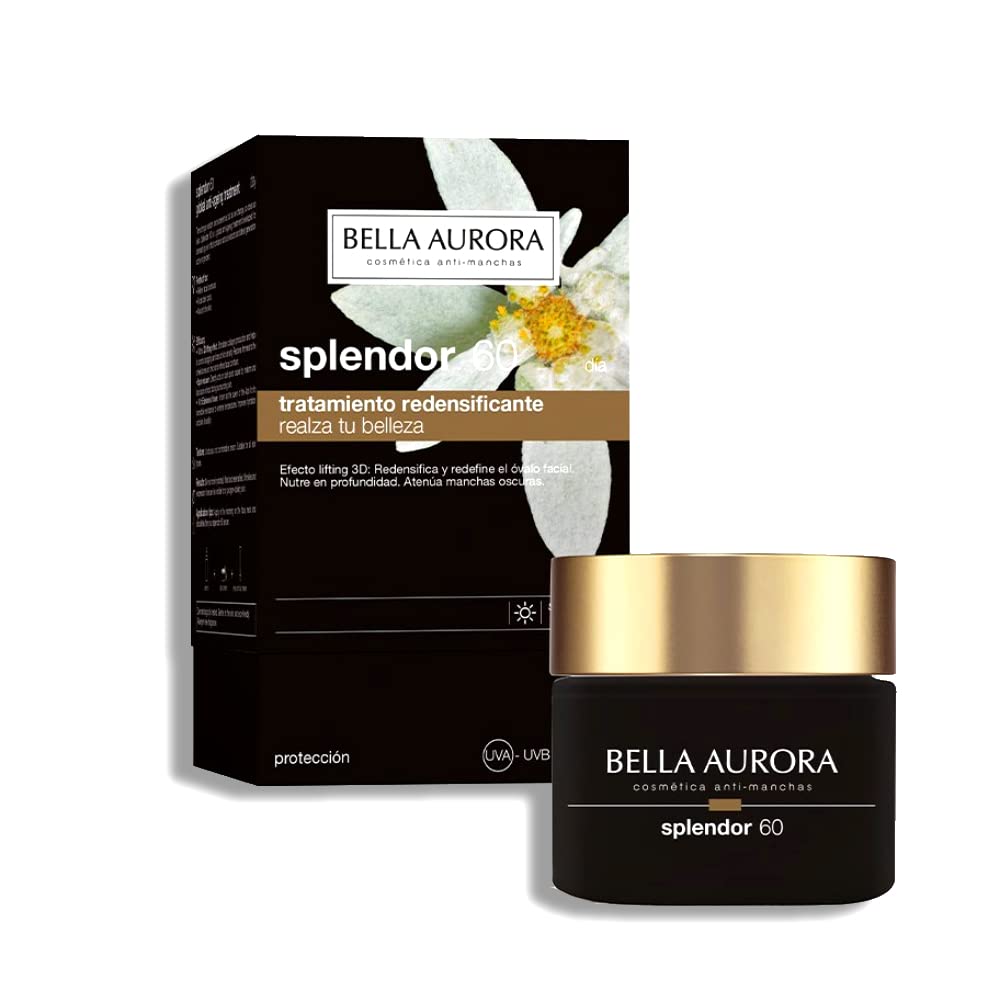 BELLA AURORA Splendor 60 Crema Anti-edad D  a | Efecto Lifting 3D |   cido Hialur  nico | Protecci  n Solar SPF 20
