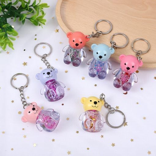Prityka Cute Bear Keychain Lip Oil Set  Nourishing NonSticky Lip Gloss & Lip Balm Combo | Hydrating Moisturizing Lip Tint For 