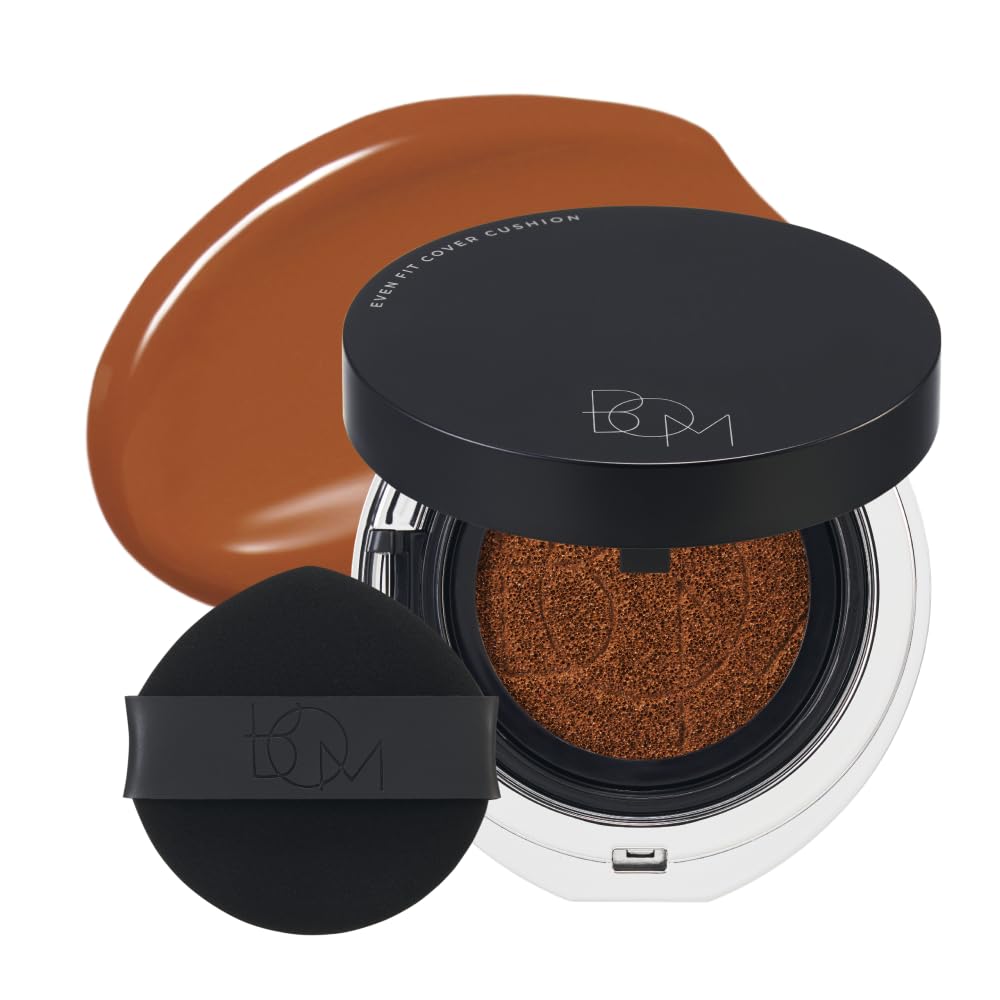 BOM COSMETICS Even Fit Cover Cushion 43N Cinnamon 15g, Skin Tint Concealer Foundation for Full Coverage with Weightless Wear and