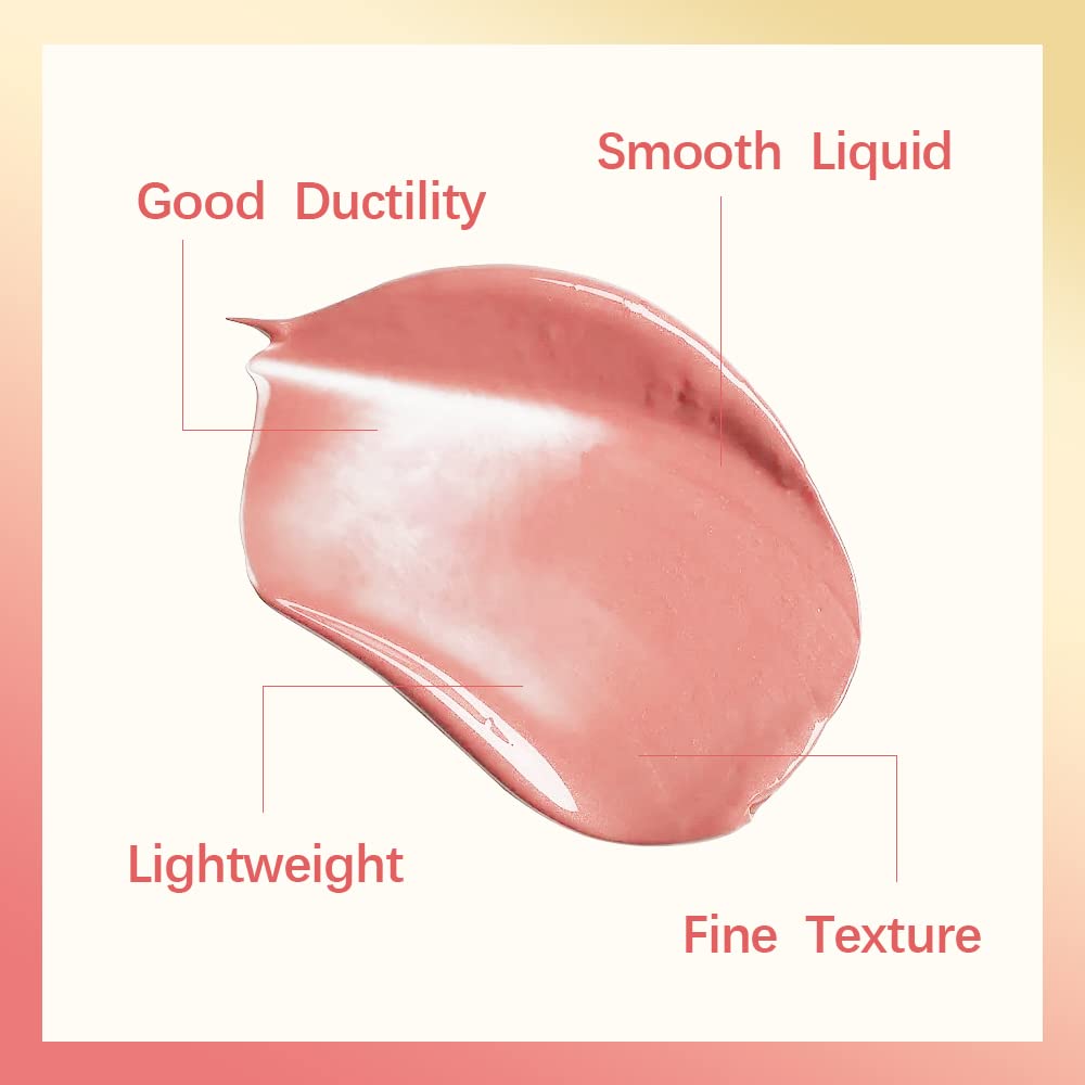 Liquid Blush For Cheeks, Soft Velvet Cream Blush Face Blush Makeup, Pink Blush Red Blush Skin Tint, Natural-Looking Matte Finish