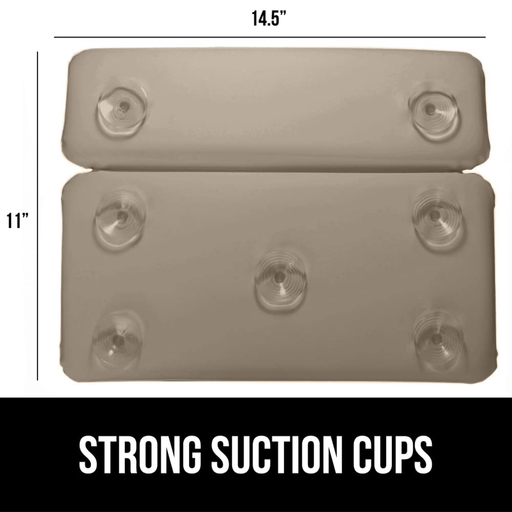 Gorilla Grip Bath Pillow For Tub, Improved Suction Cups, Luxury Bathtub Pillows, Headrest For Neck And Back Support, Relaxing Ho