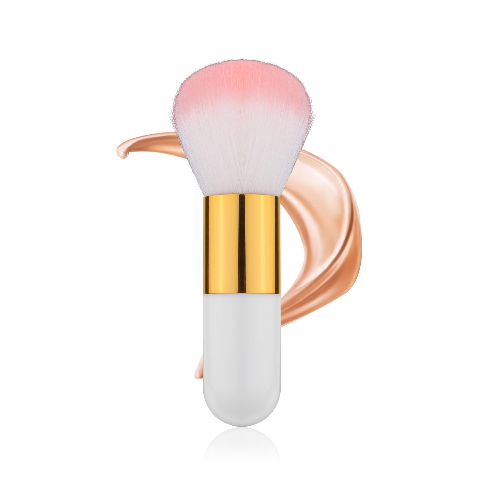 Tanning Brush for Self Tan, Large Vegan Brush Soft Self Tanner Face Applicator Professional Makeup Tool for Tan Application (Whi