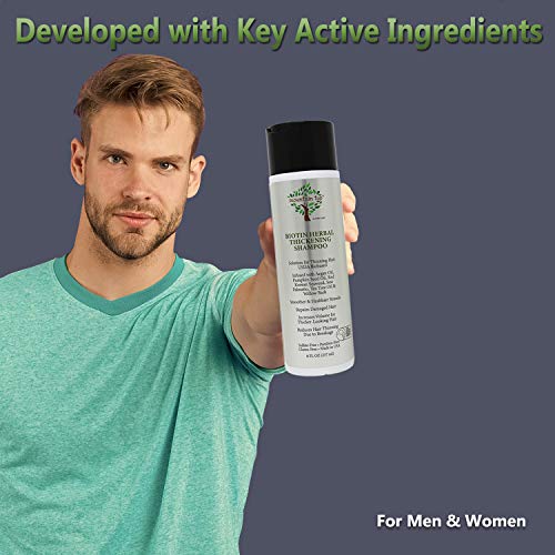 Mountain Top Biotin Herbal Thickening Shampoo (8Oz 273Ml) With Argan Oil, Pumpkin Seed Oil, Red Korean Seaweed, Saw Palmetto, Te