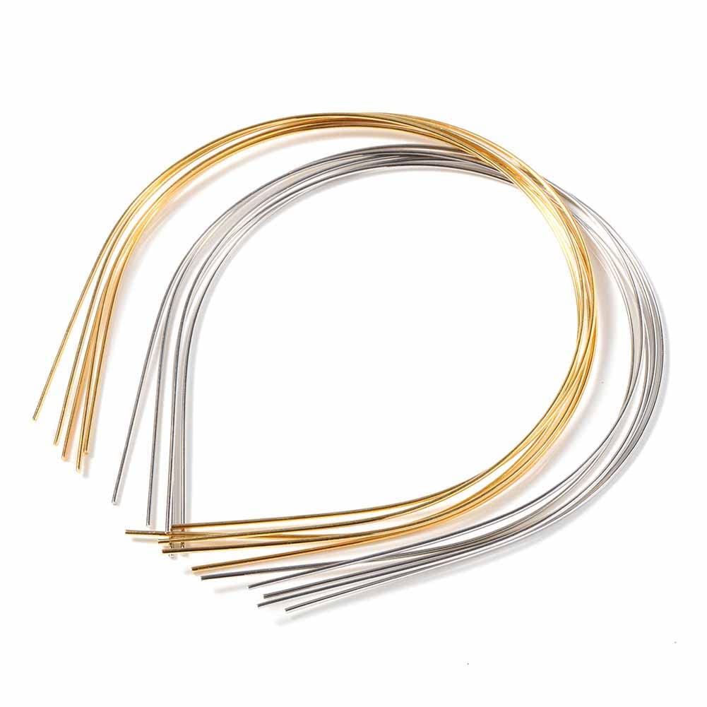 20 Pcs Metal Headbands 1.5MM Thin Wire Hairbands Simple Hair Hoop Headwear DIY Hair Accessories for Women and Girls (Silver and 