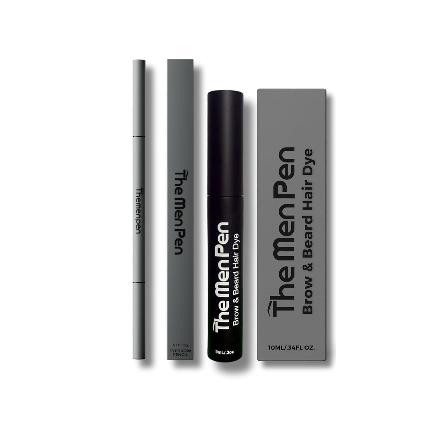 The Men Pen Eyebrow & Beard Dye + Wax Filler | Natural LongLasting TouchUp Color for Hair | Waterproof, SmudgeProof | Precisi