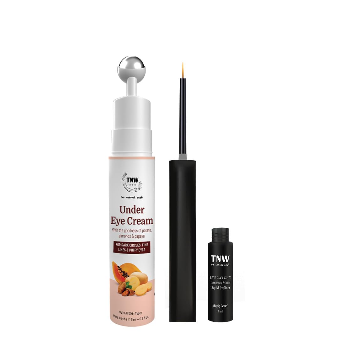 Tnw Eyecatchy Matte Liquid Eyeliner & Under Eye Cream Combo: Smudgeproof, Waterproof & Dark Circle Treatment