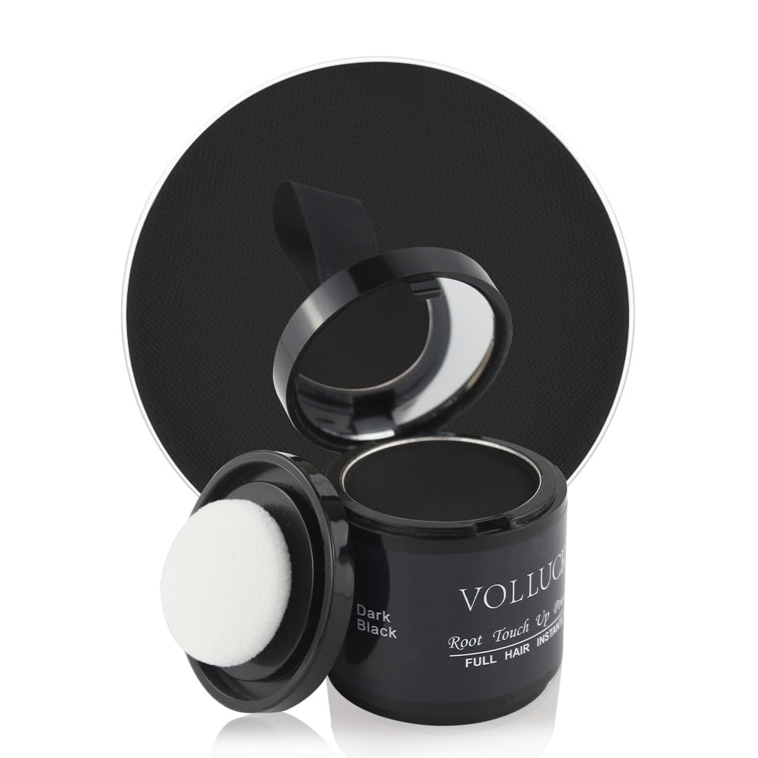 VOLLUCK Root Touch Up Powder for Gray Hair and Beard - 0.35 Ounce Hairline Filler for Women and Men, Hair Shadow Concealer for B
