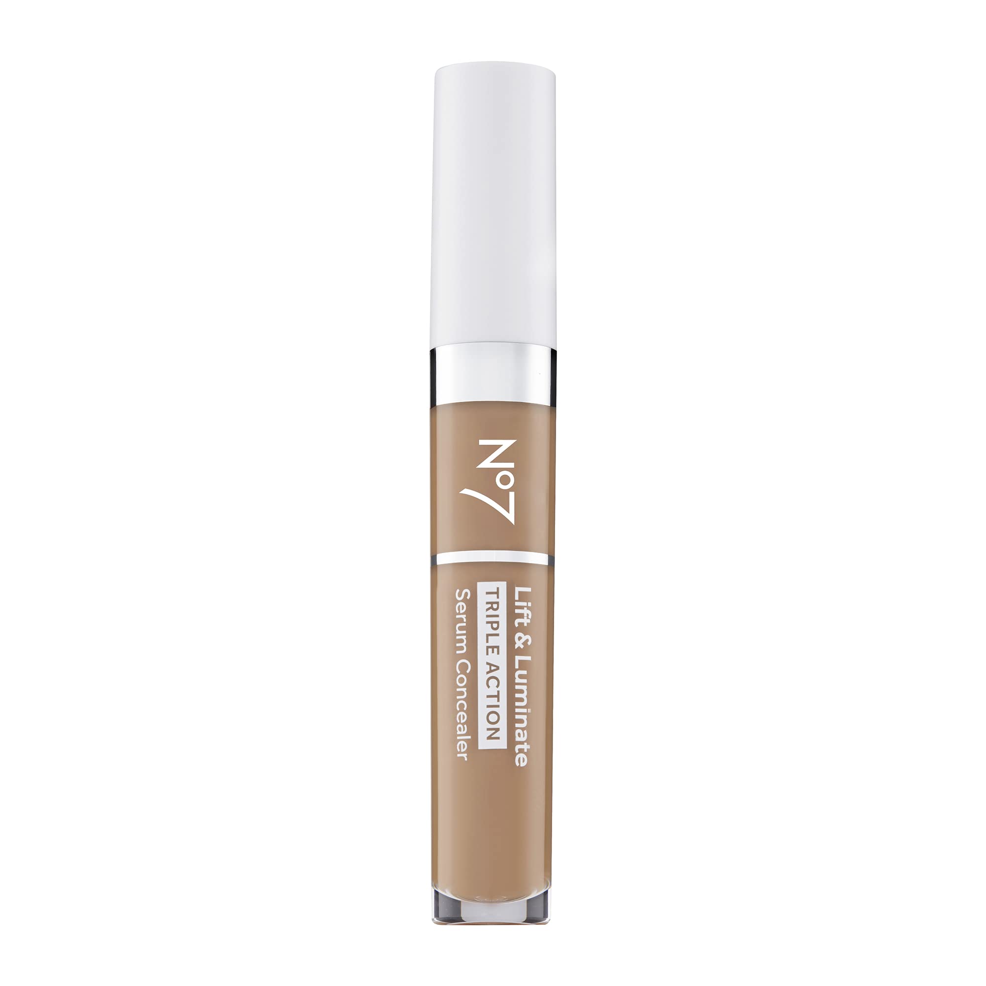 No7 Lift & Luminate Triple Action Serum Concealer - Truly Medium - Anti Aging Liquid Concealer Makeup for Blemishes & Dark Circl