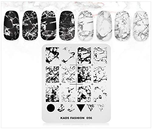 Kads Nail Art Stamping Plate Marble Nail Template Nail Art Design Tool Nail Diy Design Image Plate (Fa056)