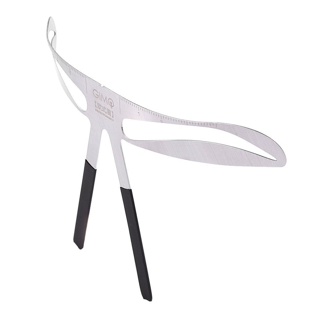 Eyebrow Mapping Tool,Eyebrow Patterns DIY Stencil, Stainess Steel Eyebrow Ruler Measurement Microblading Permanent Gold Ratio Po
