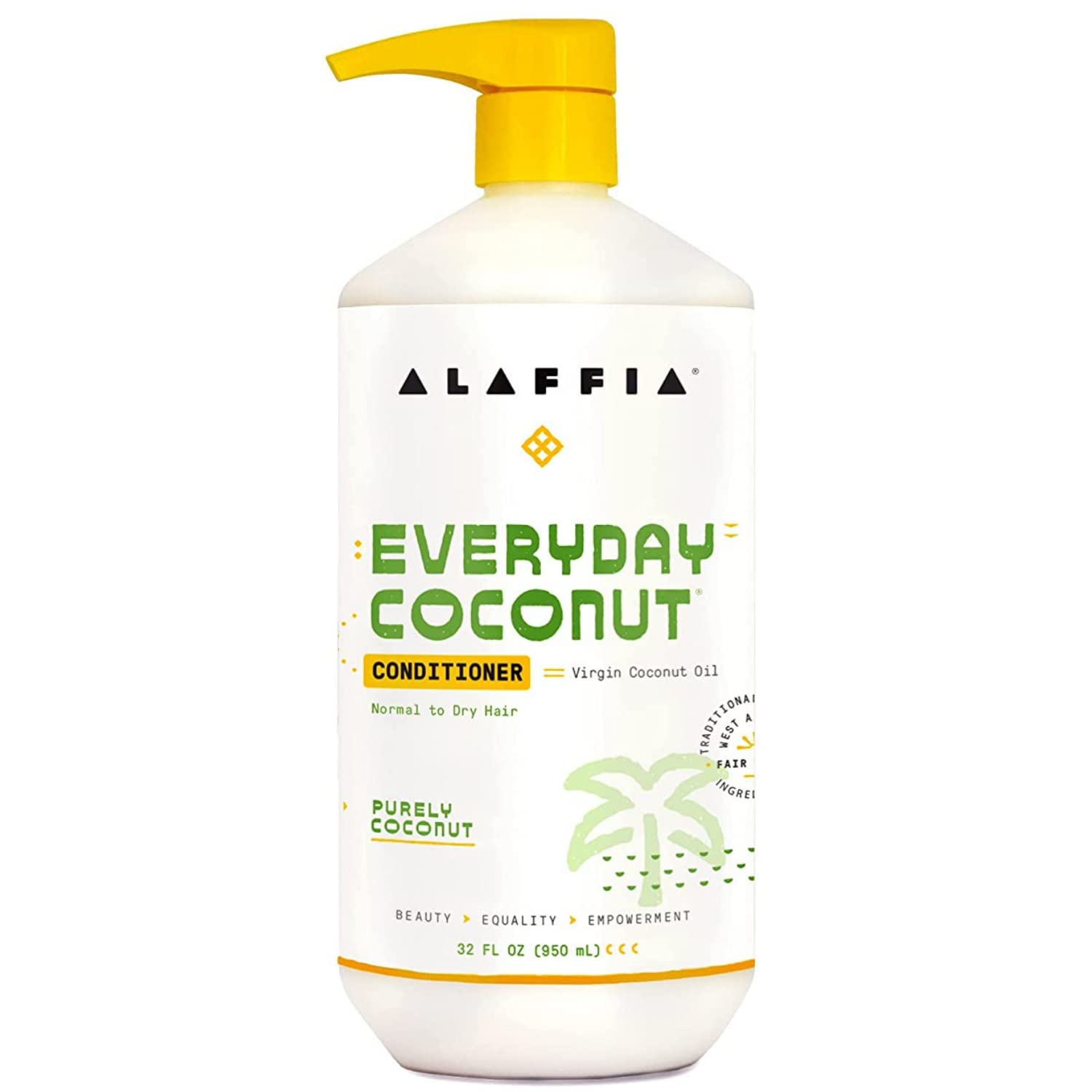Alaffia EveryDay Coconut Conditioner, Ultra Hydrating Conditioner for Normal to Dry Hair. Made with Fair Trade Coconut Oil and G