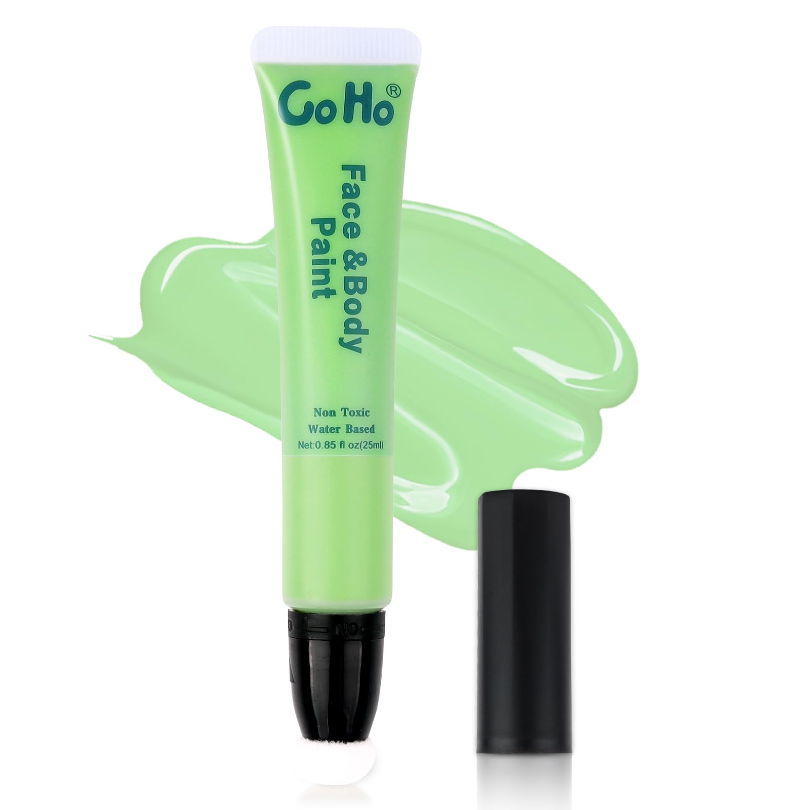 Go Ho Pastel Green Face Paint Stick(0.85Oz),Water Based Cream Body Paint Washable,Liquid Concealer,Covers Oil-Free,Halloween Cos