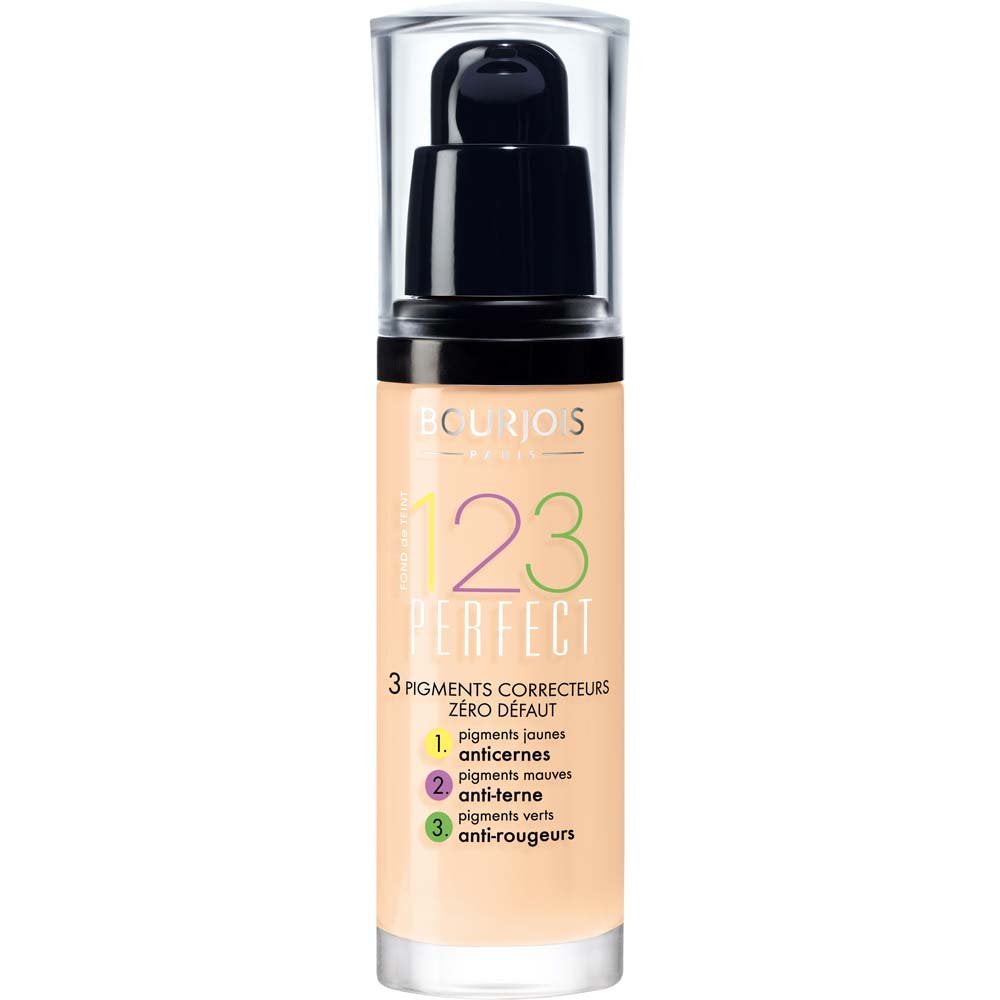 Bourjois Fond de Teint 123 Perfect Foundation for Women, 51 Vanille Clair, 1 Ounce